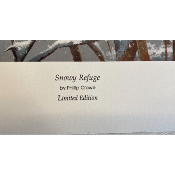 Phillip Crowe Snowy Refuge Signed Limited Edition Offset Lithograph Print - Picture 10 of 12
